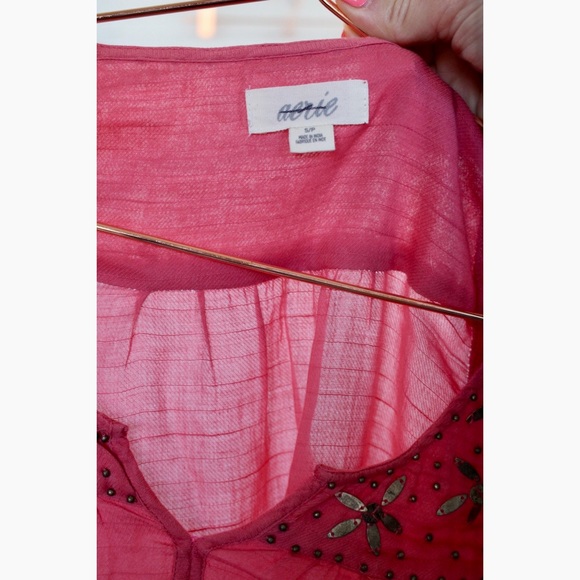 aerie light top in red/pink small - Picture 3 of 3